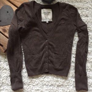 Abercrombie Button Up Crop Sweater
